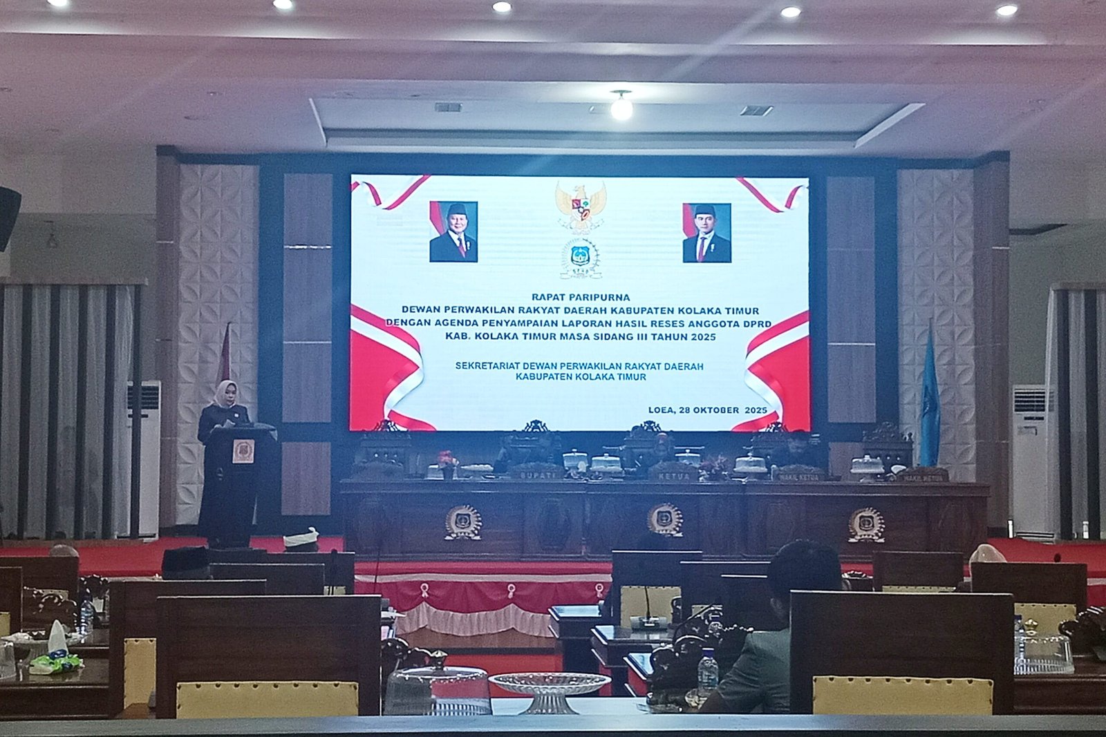Plt. Bupati Koltim Hadiri Rapat Paripurna DPRD Penyampaian Laporan Reses Masa Sidang III Tahun 2025