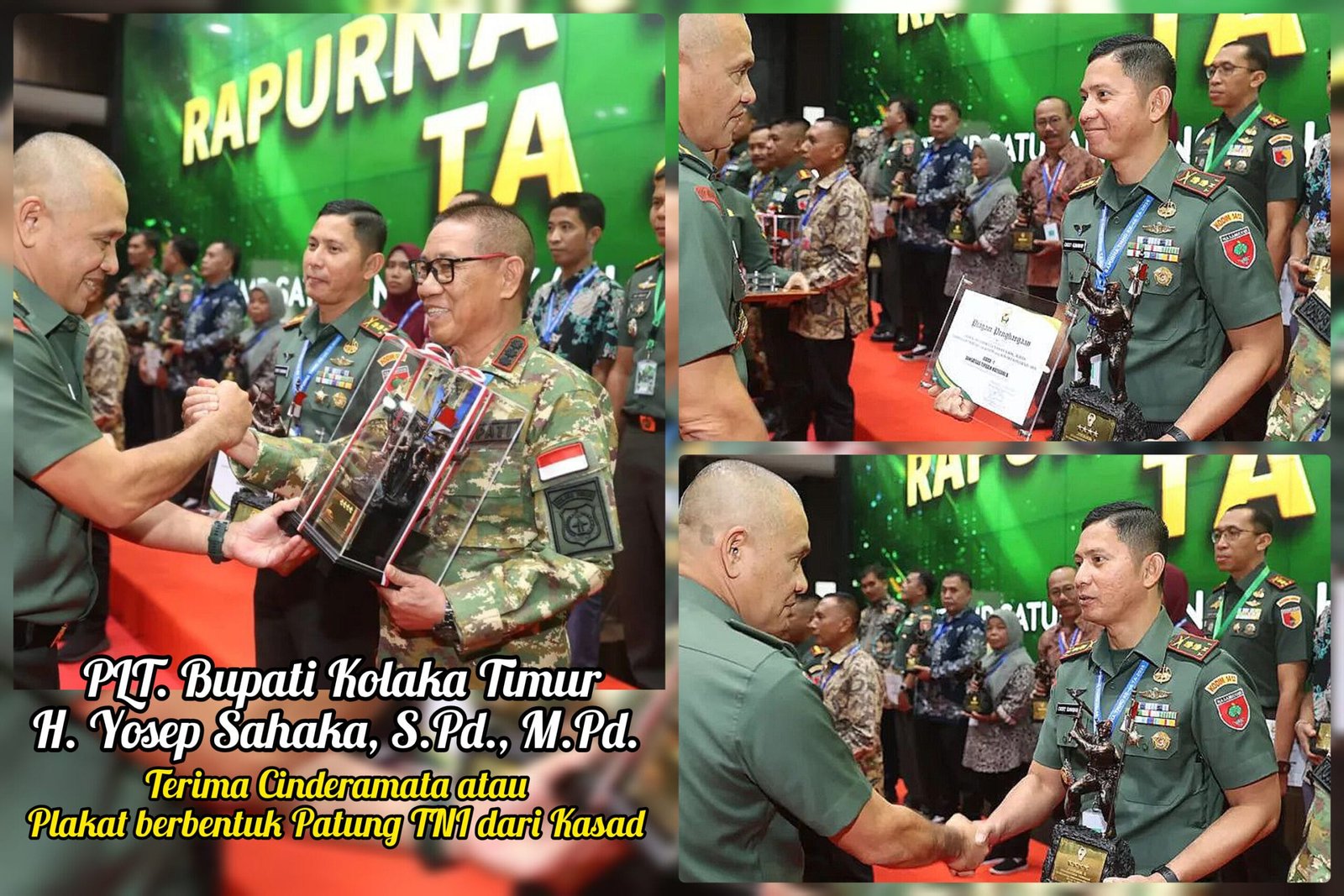 Sinergi TNI dan Pemda Koltim Berbuah Manis : Letkol Choky dan Plt. Bupati Yosep Sabet Penghargaan TMMD Ke-46 di Mabesad.