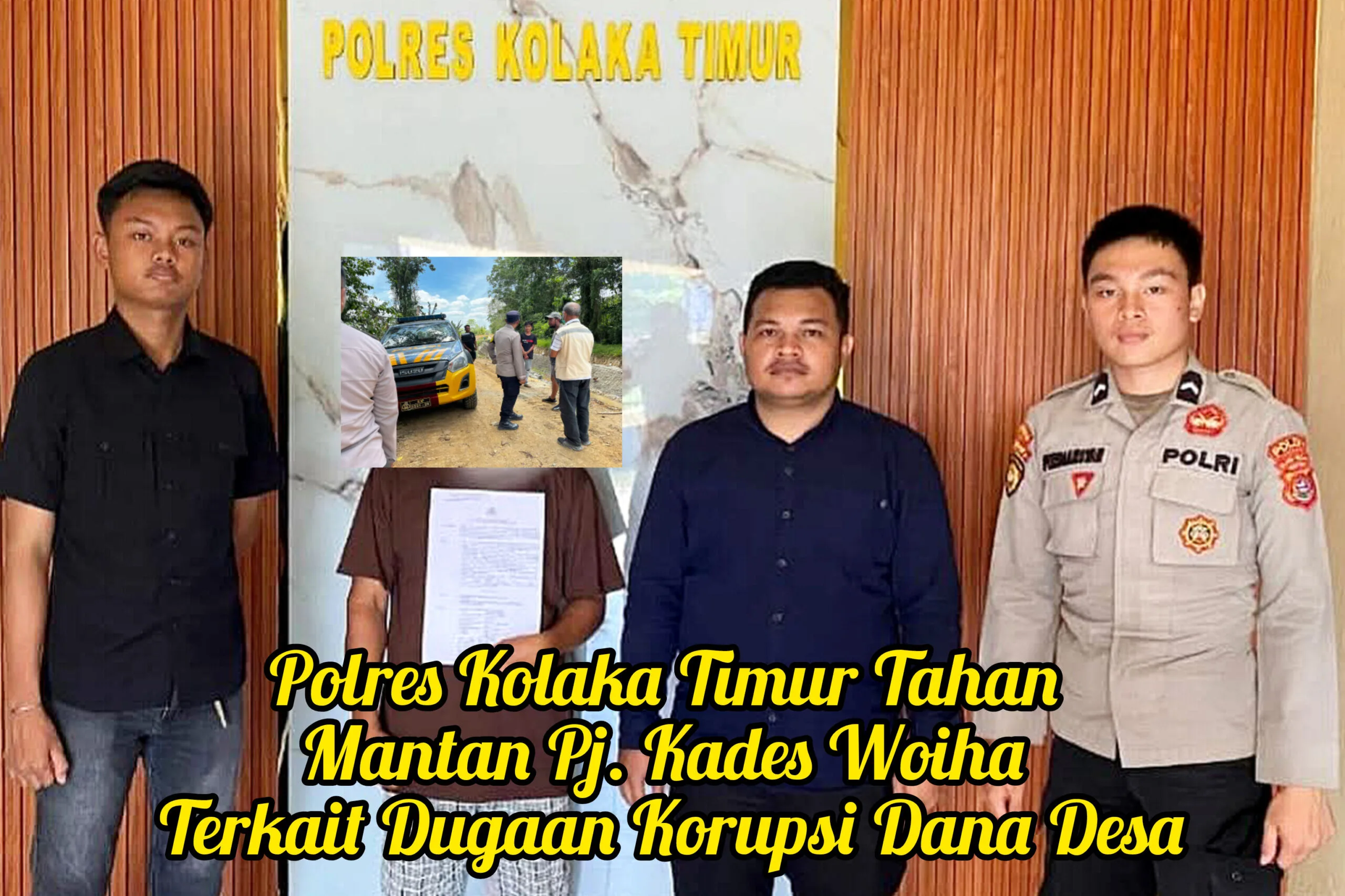 Polres Koltim Tetapkan Tersangka & Tahan Eks Pj. Kades Woiha, Diduga Selewengkan Rp554 Juta DD 2022