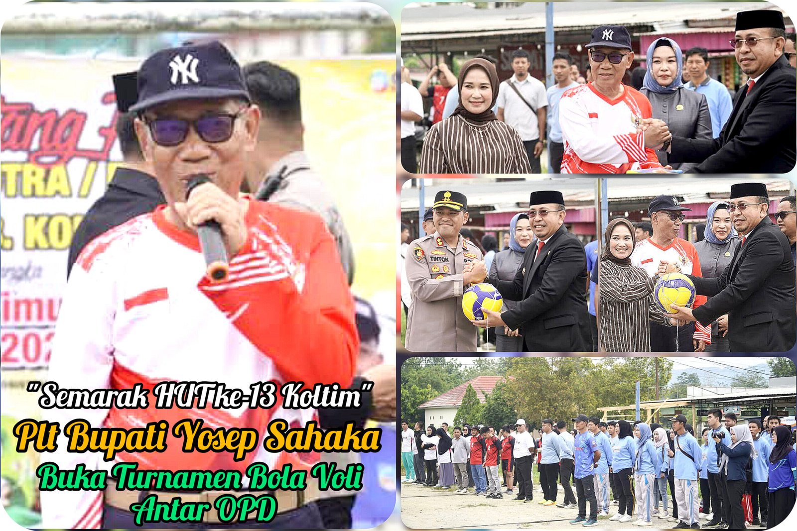Semarak HUT ke-13 Koltim, Plt Bupati Yosep Sahaka Buka Turnamen Voli Ball Antar OPD