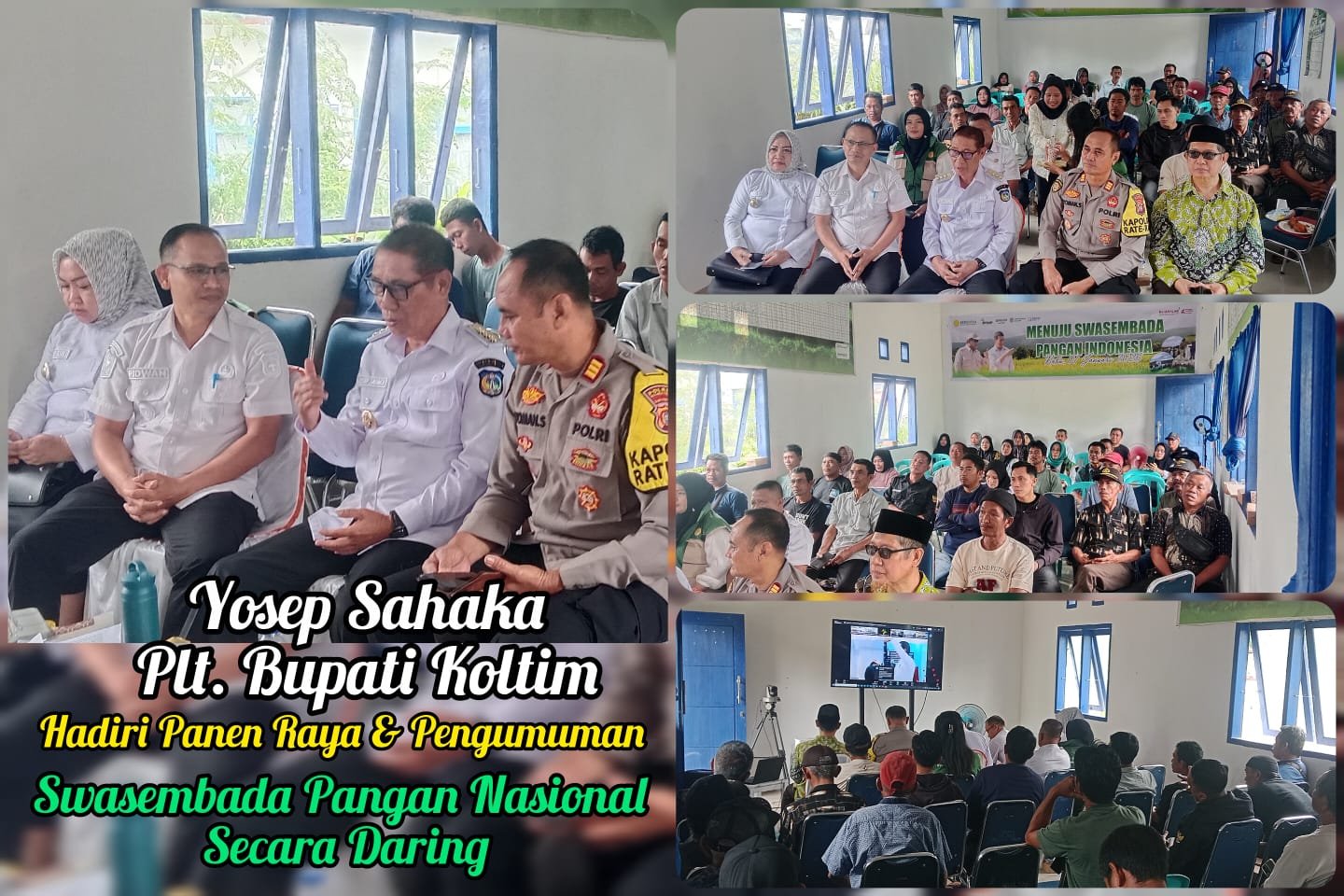 Plt. Bupati Koltim Hadiri Panen Raya dan Pengumuman Swasembada Pangan Nasional Secara Daring